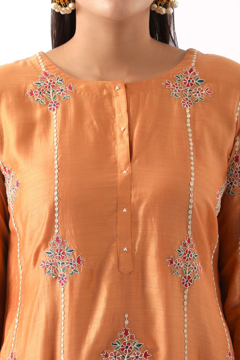 Ice Blue Embroidered Kurta & Dhoti Set