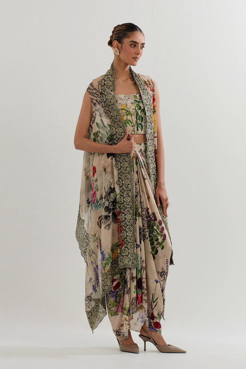 CAPE WITH SKIRT