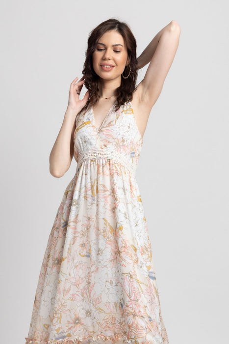 Creamsicle Surplice Maxi Dress