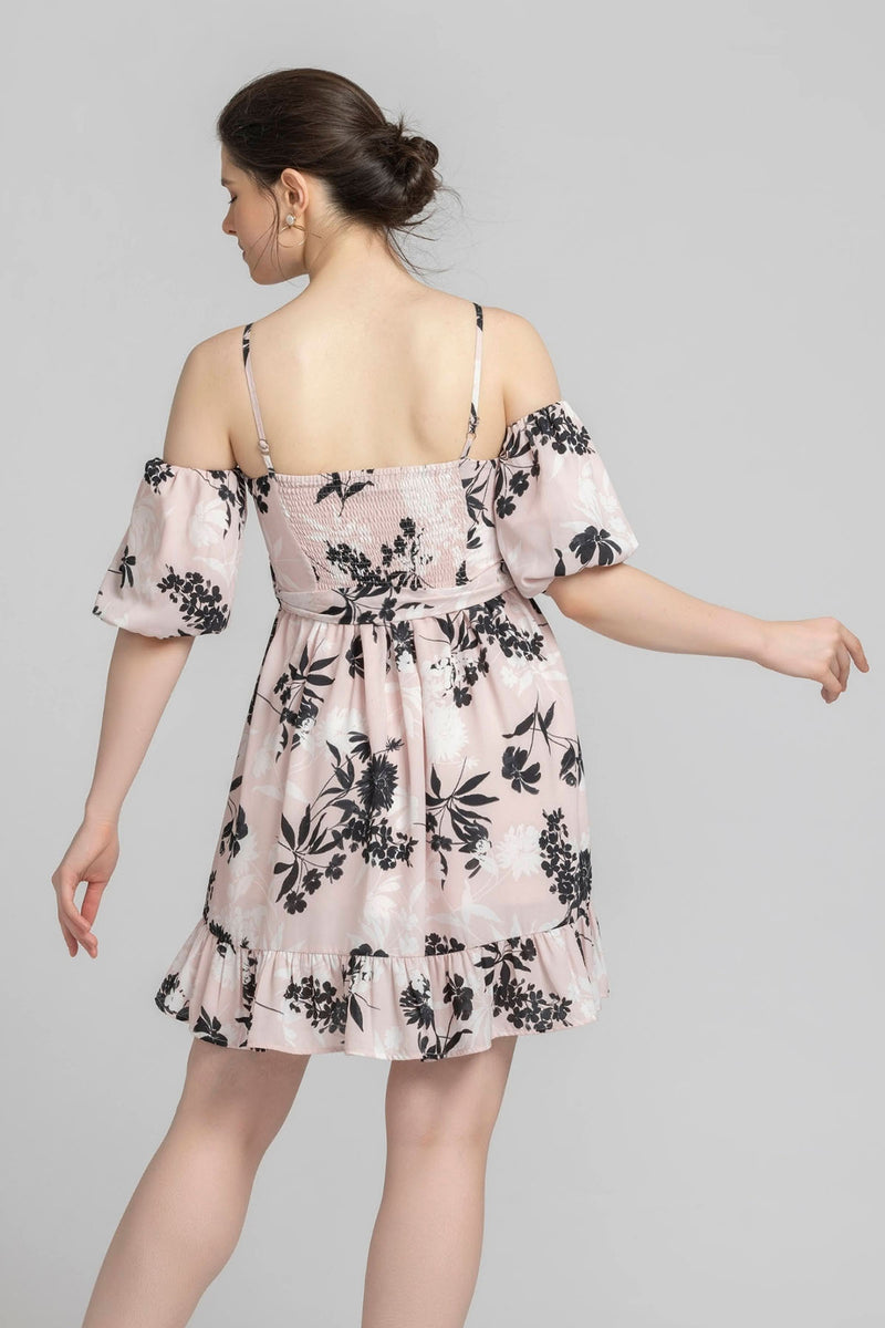 Blushing Petal Mini Dress