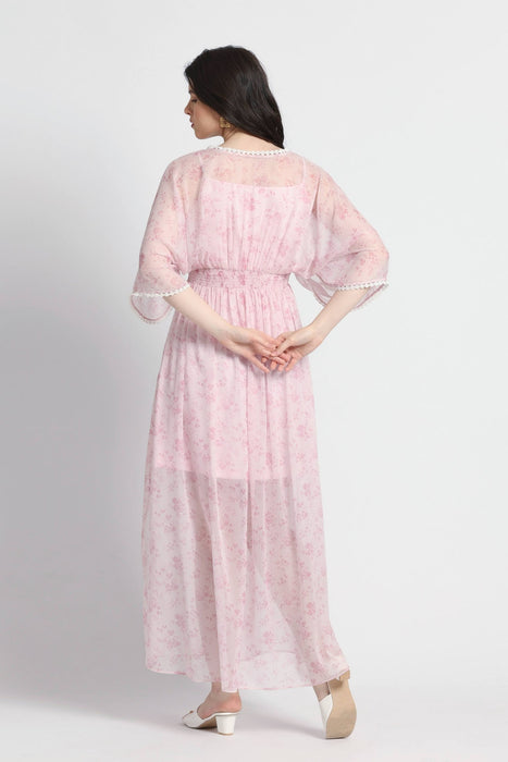 Serene Rosette V Maxi Dress