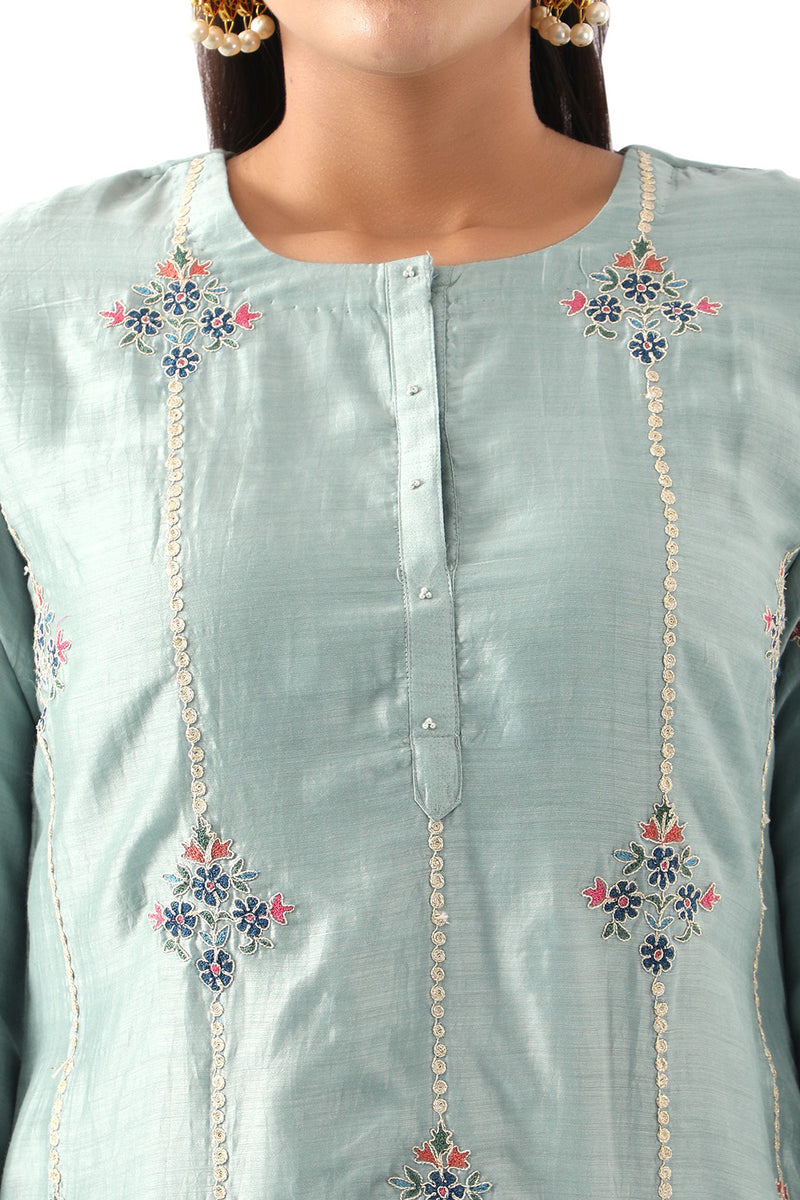 Blush Pink Embroidered Kurta & Dhoti Set