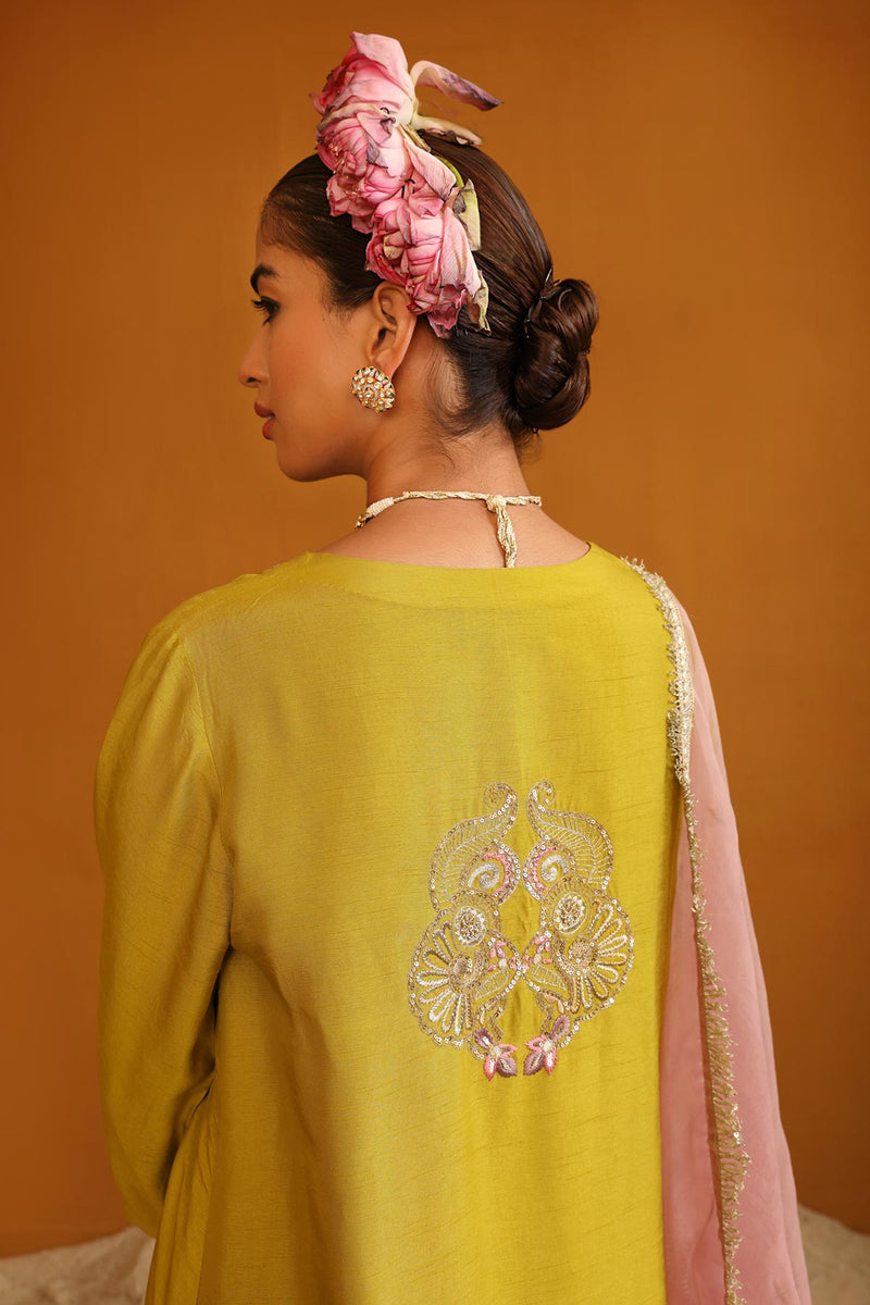Firoza Kurta Set - Pear Green