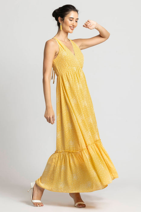 Sunlit Marigold Maxi Dress
