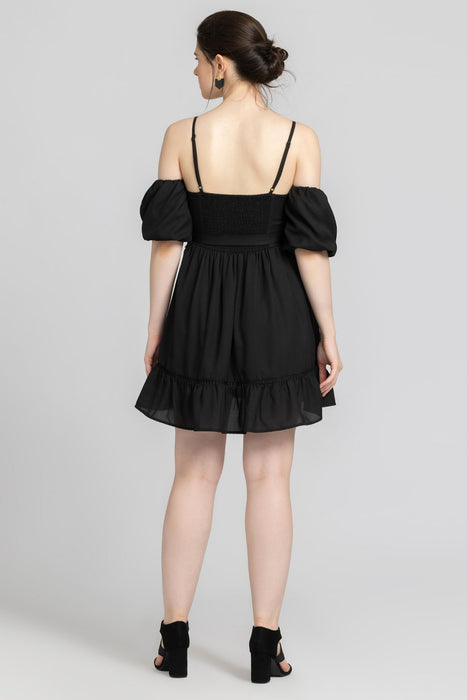 Midnight Black Chic Mini Dress