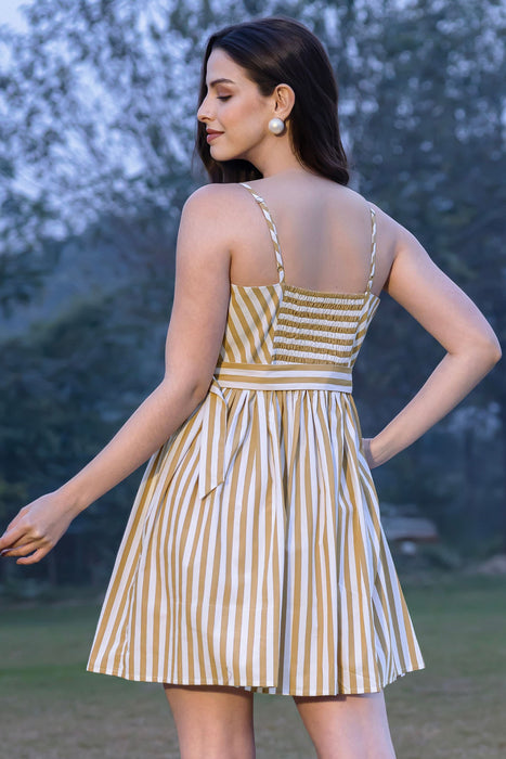 Riviera Elegance Chic Mini Dress