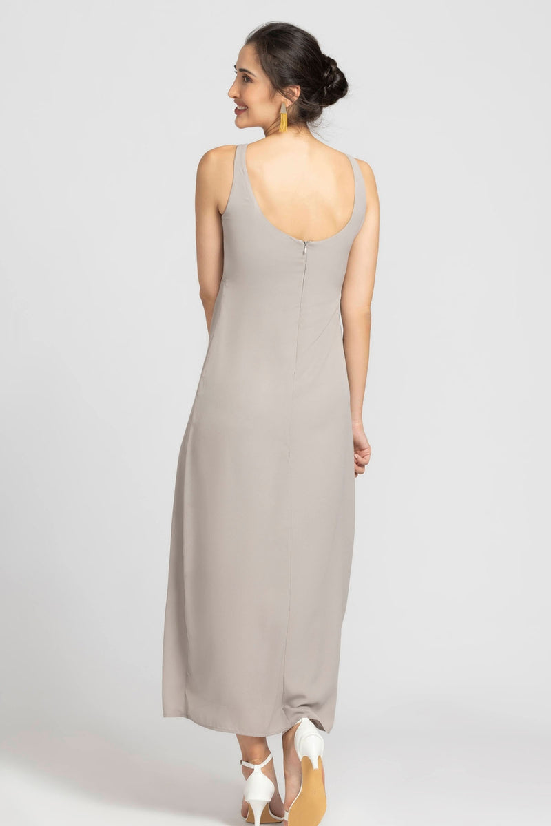 Ethereal Grey Maxi Dress