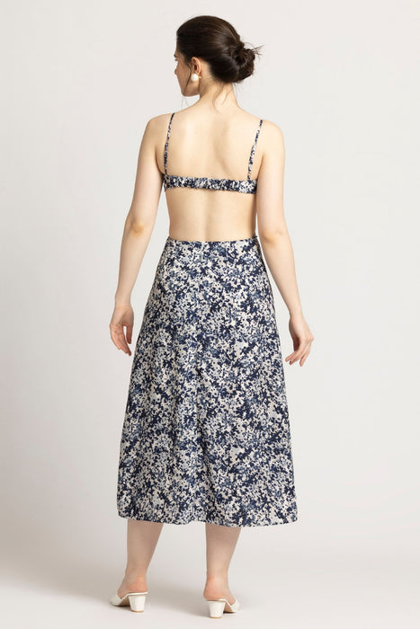 Cerulean Charm Sleeveless Midi Dress