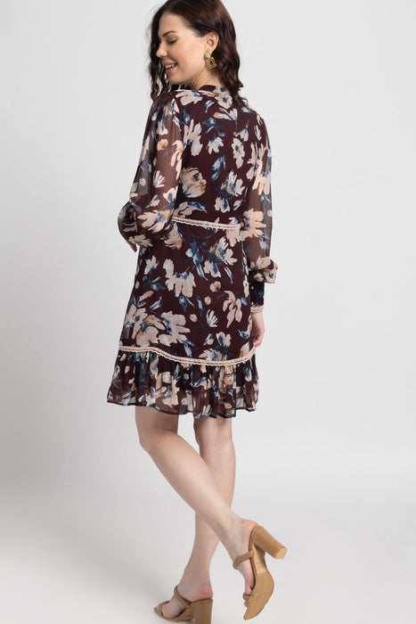 Russet Bloom Mini Dress