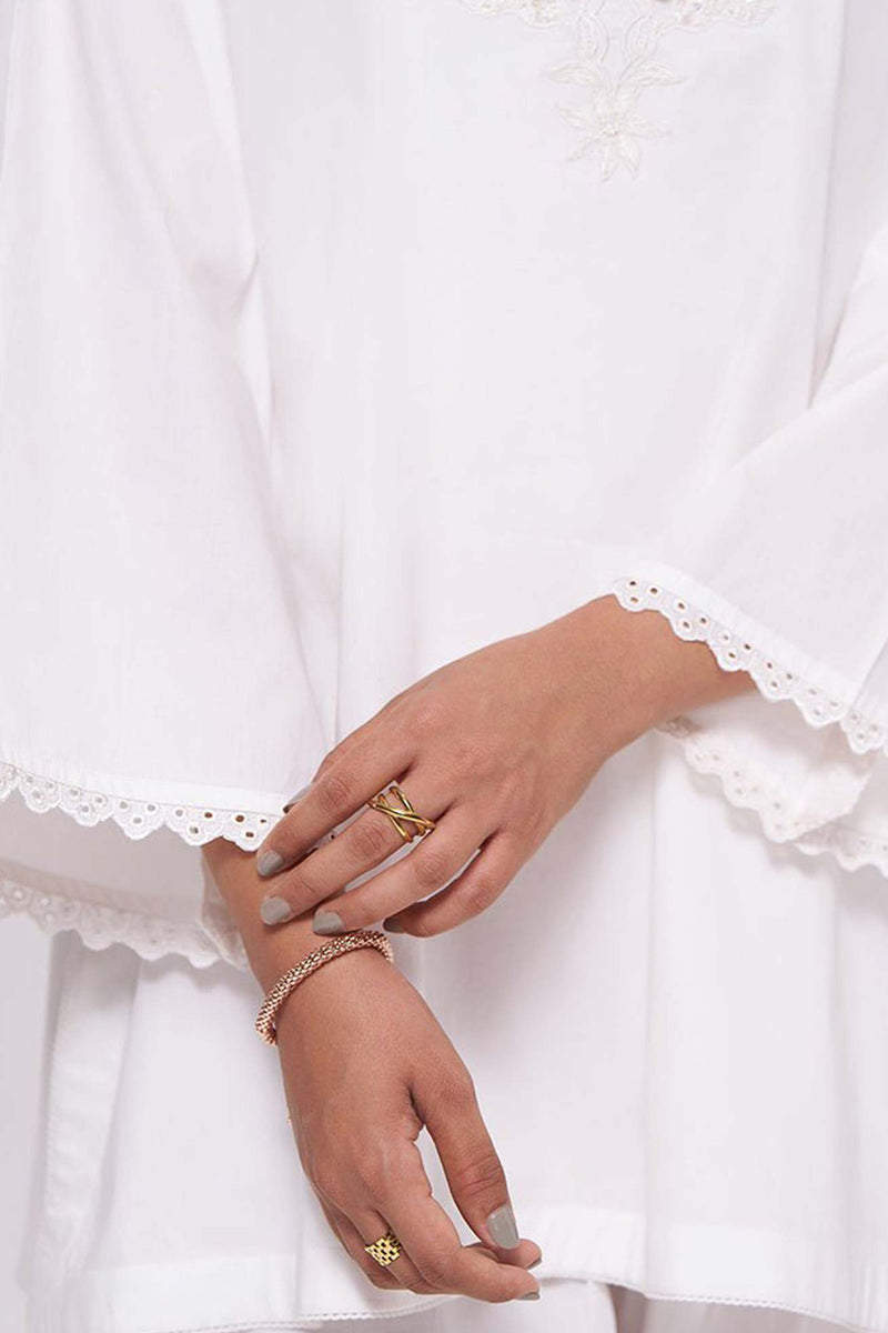 White Cotton Co-ord Set