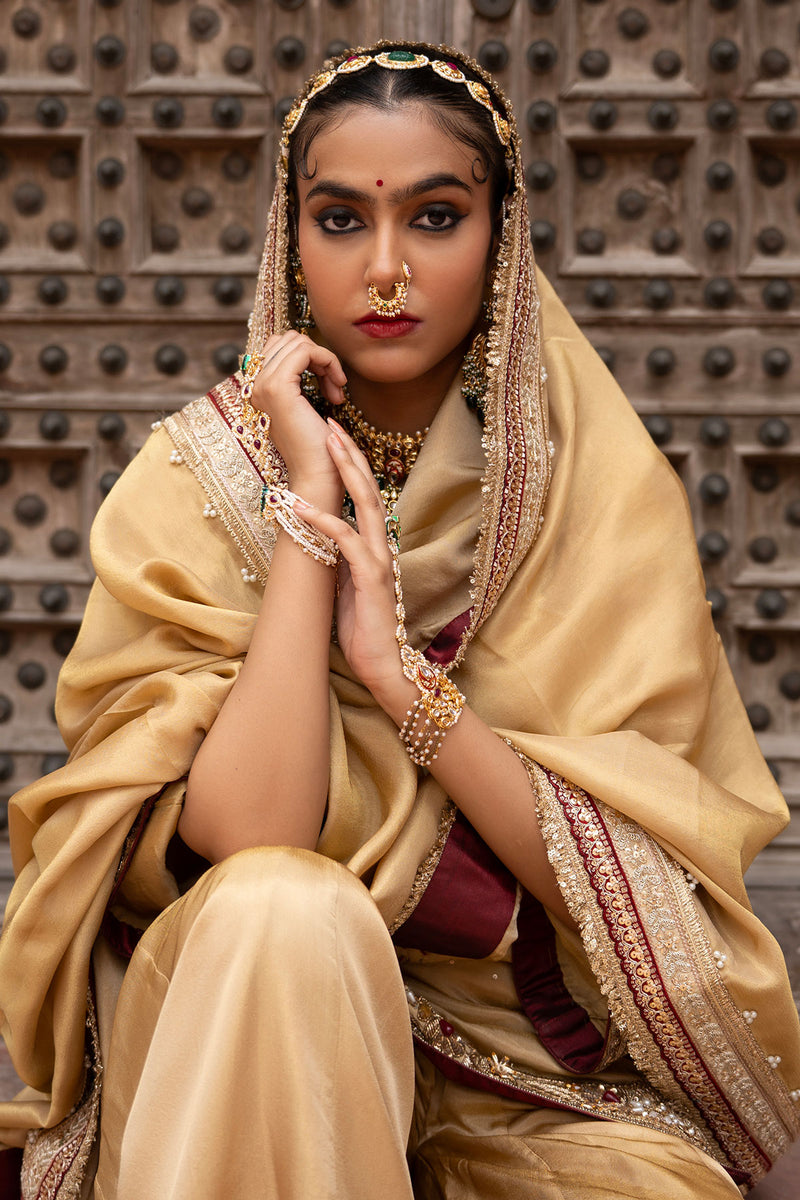 Noor-e-Zar Hand-Embroidered Sharara Set
