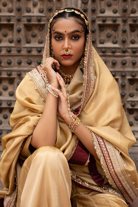 Noor-e-Zar Hand-Embroidered Sharara Set