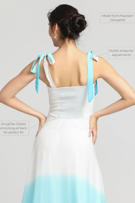 Whispering Blue Ombre Mini Dress