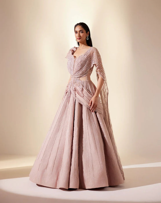 Dusty Rose Drizzle Gown