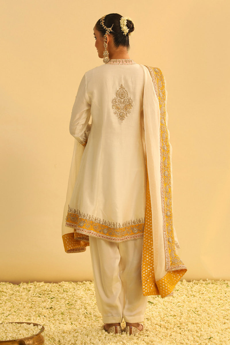 Amani - Daisy Ivory A-line Kurta with Salwar & Dupatta