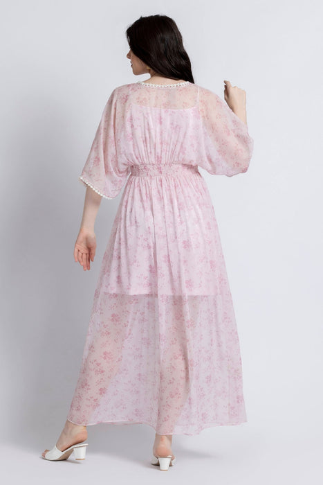 Serene Rosette V Maxi Dress