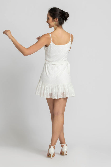 Snowflake White Mini dress