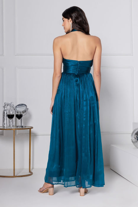 Teal Blue Elegante Gown