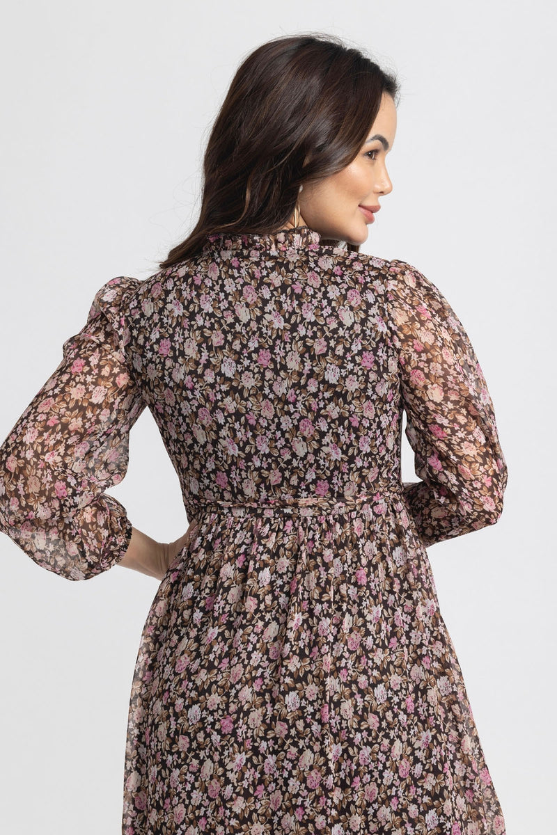 Cocoa Blossom Midi Dress