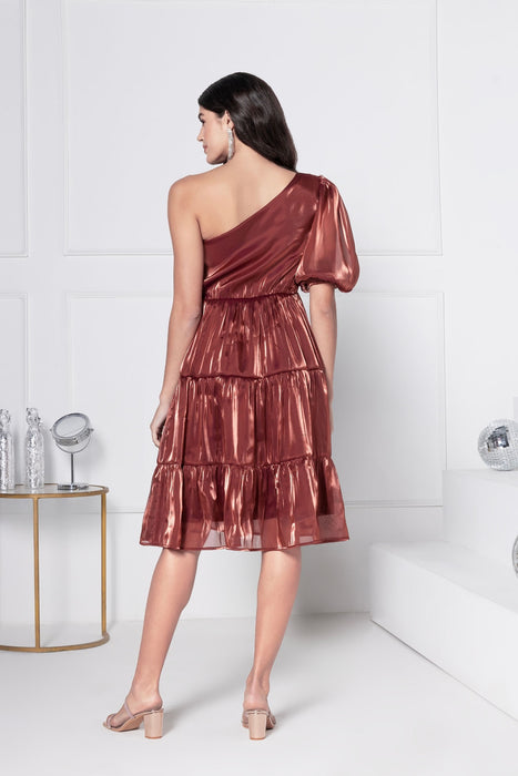 Rust Glam Elegance Dress