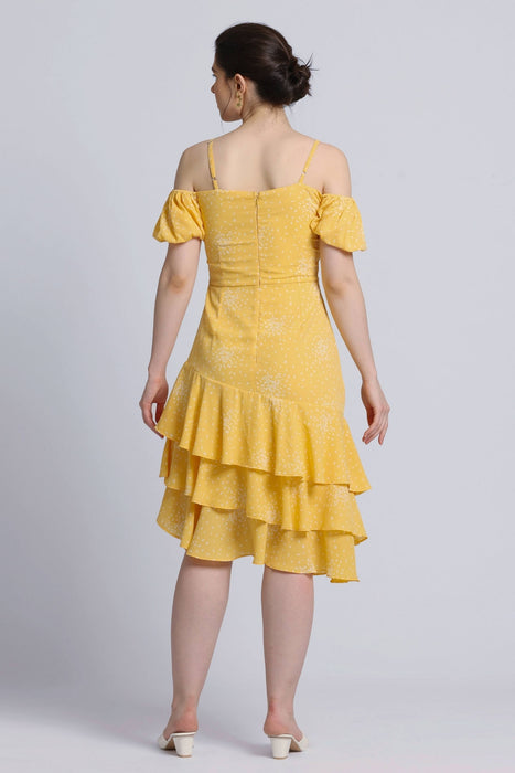 Sunlit Marigold Midi Dress