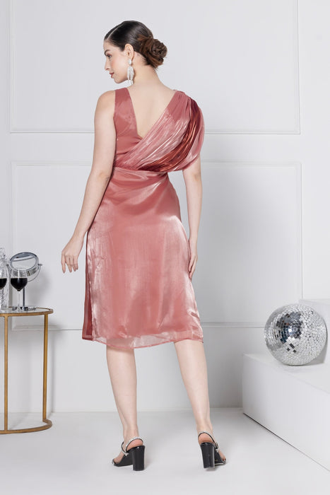 Blush Soirée Midi Dress