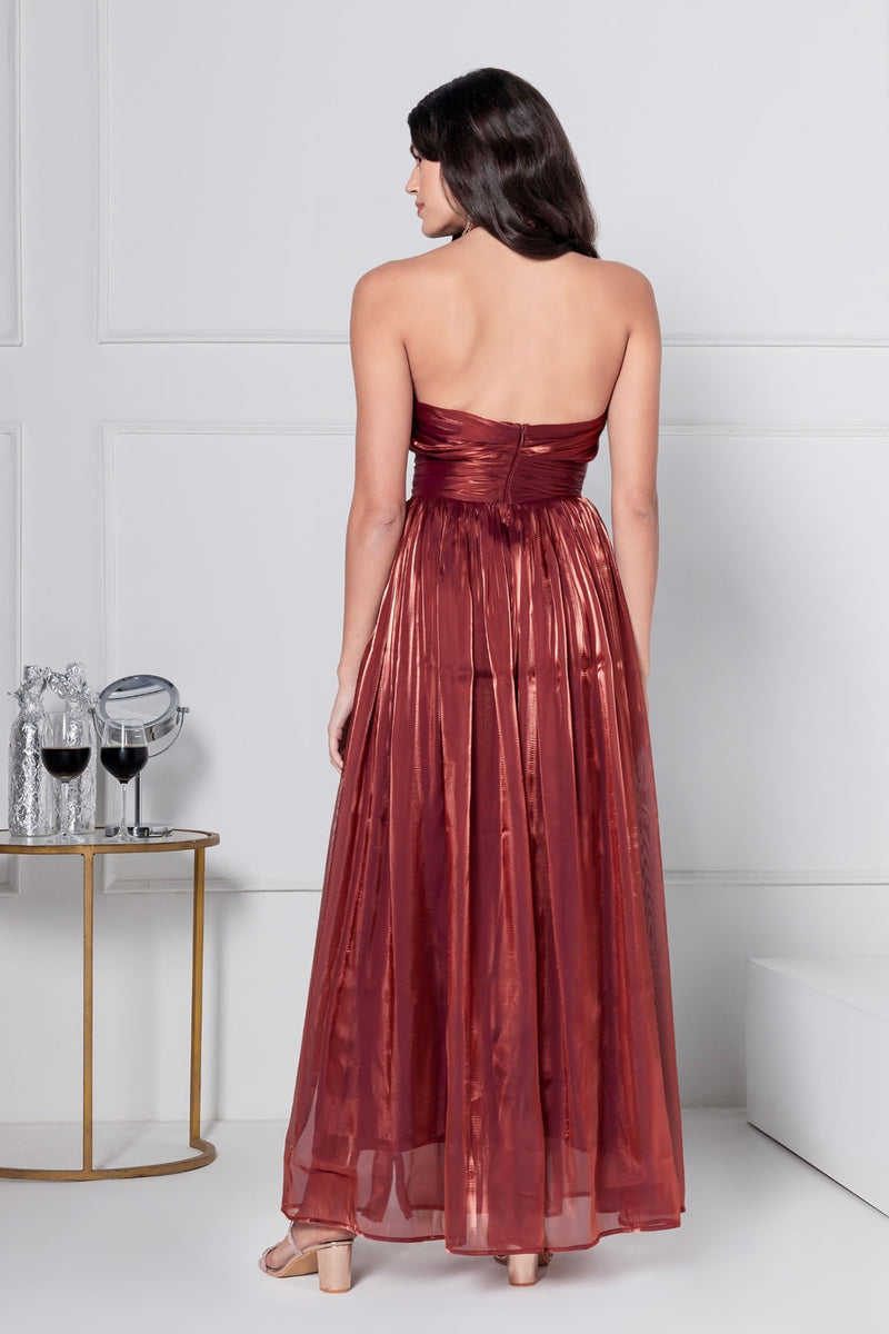 Rust Glam Elegante Gown
