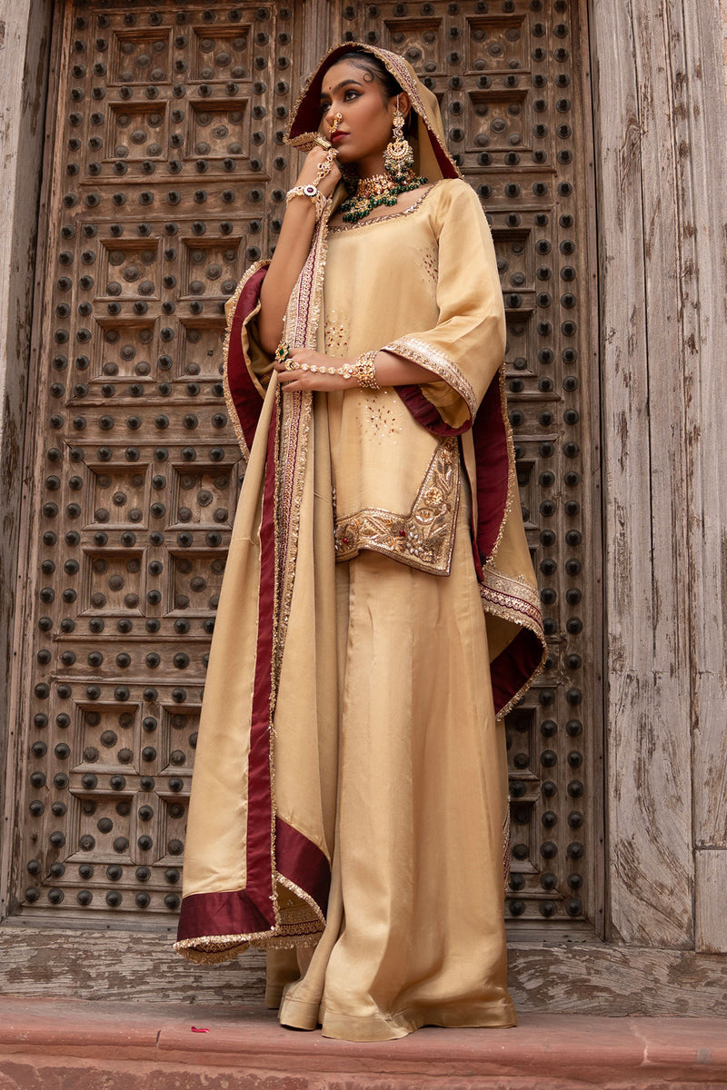 Noor-e-Zar Hand-Embroidered Sharara Set