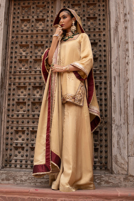 Noor-e-Zar Hand-Embroidered Sharara Set