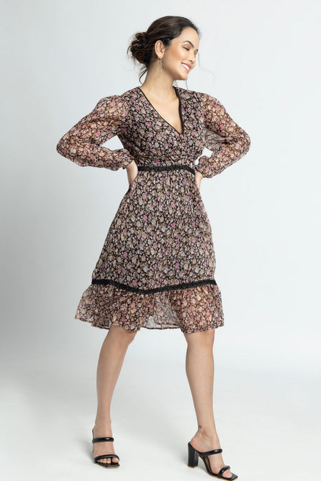 Cocoa Blossom V Mini Dress