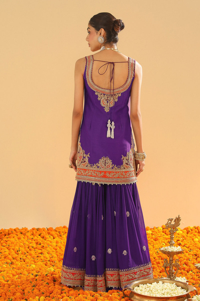 Maziyah- Short Kurta with Garara and Dupatta