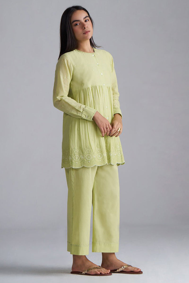 Fresh Mint Green Mul-Mul Co-ord Set