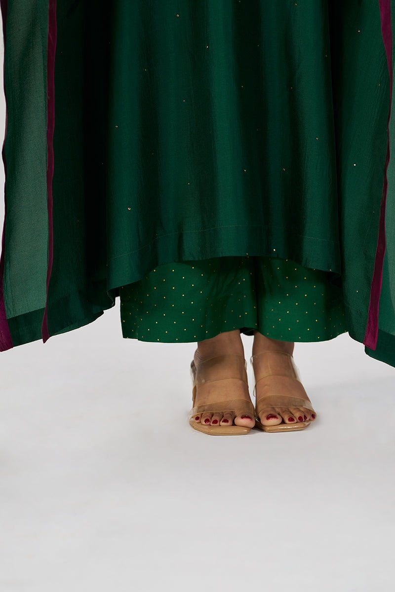 Evergreen Silk Festive Kaftaan Set
