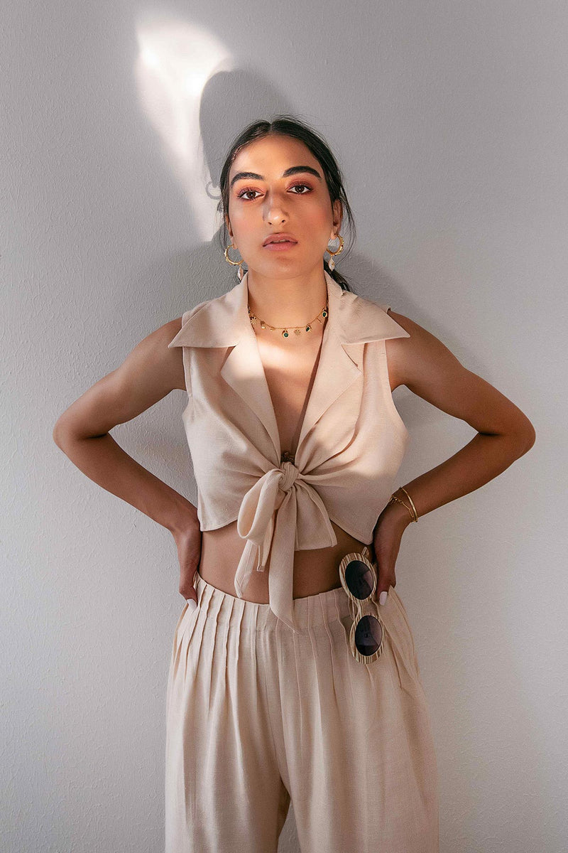 Sand Knotted Top and Pants