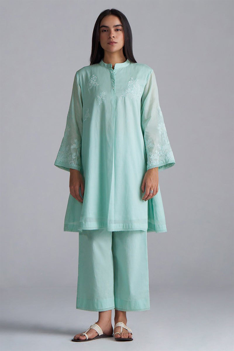 Dusky Aqua Mul-Mul Co-ord Set