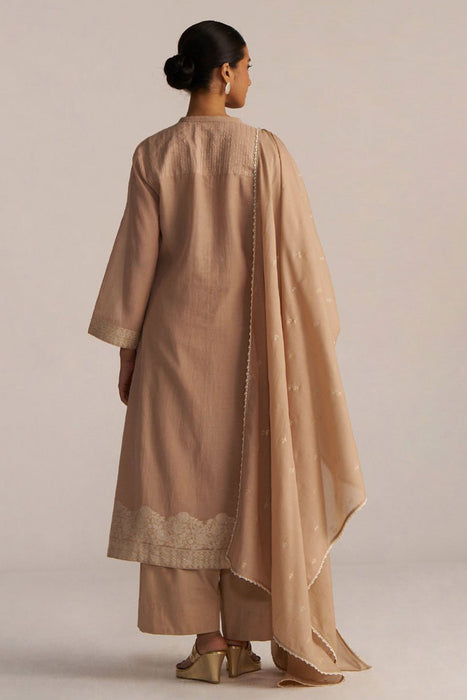 Toasted Almond Woven Kurta Set