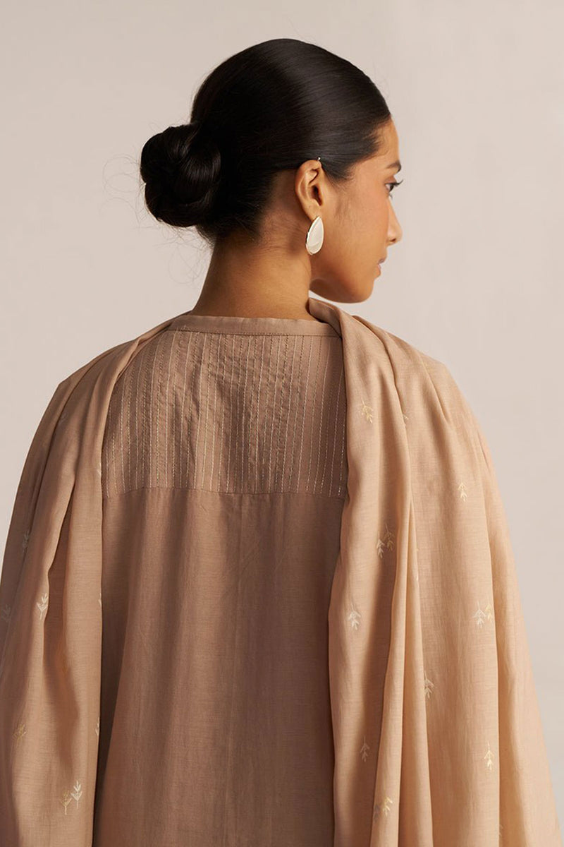 Toasted Almond Woven Kurta Set
