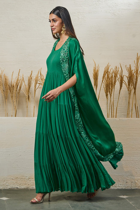 Emerald Green Cape with Gown