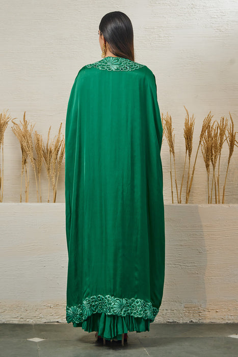 Emerald Green Cape with Gown