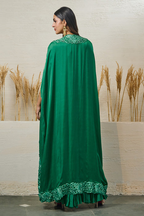 Emerald Green Cape with Gown