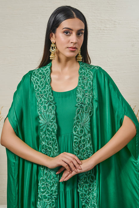 Emerald Green Cape with Gown