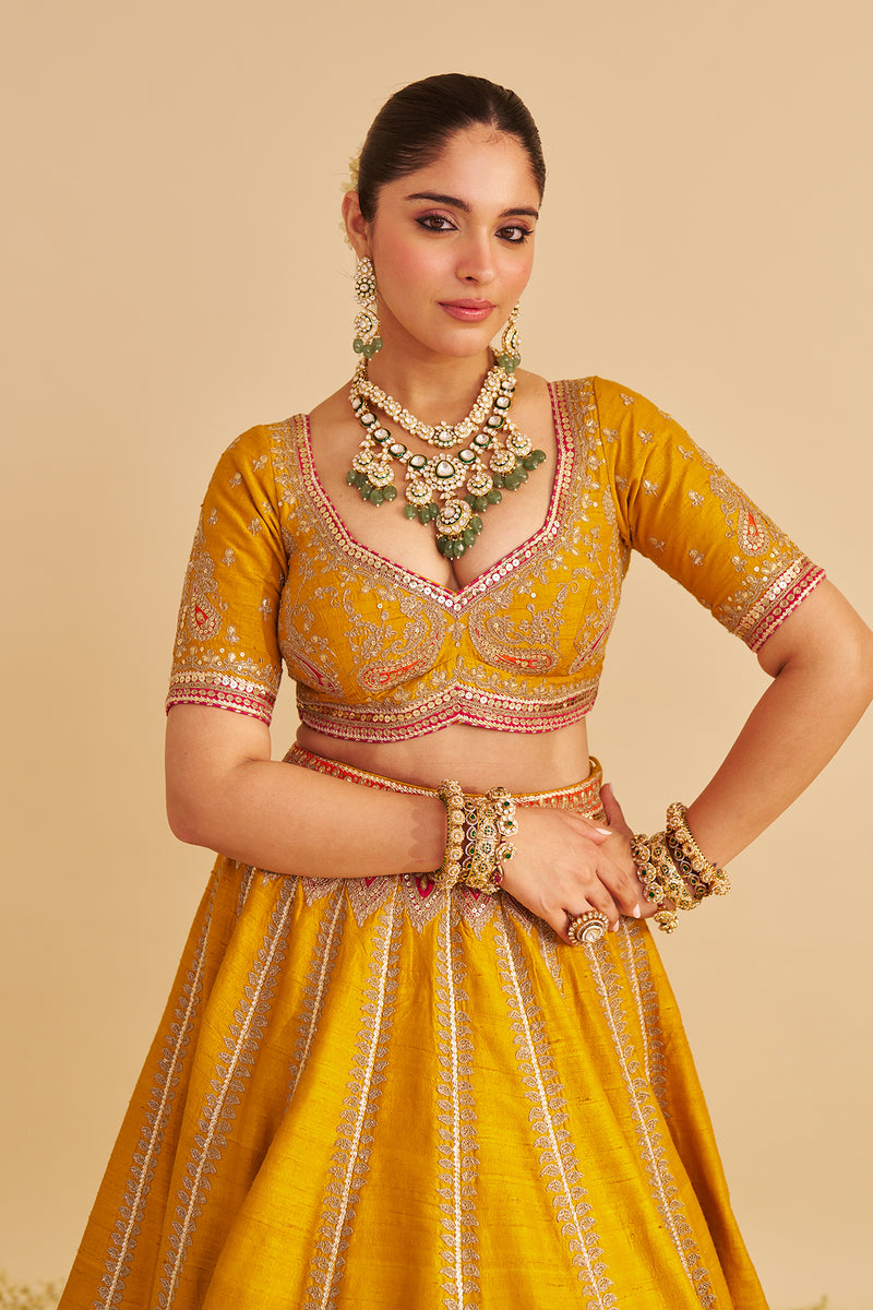 AMARA - MUSTARD LEHENGA