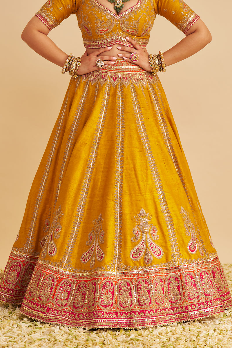 AMARA - MUSTARD LEHENGA