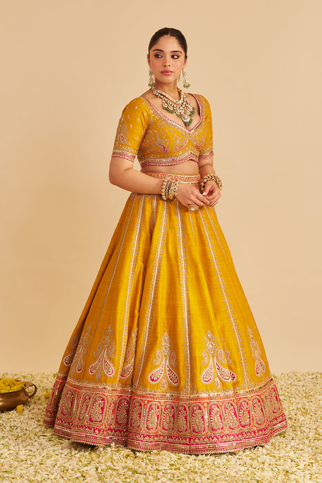 AMARA - MUSTARD LEHENGA