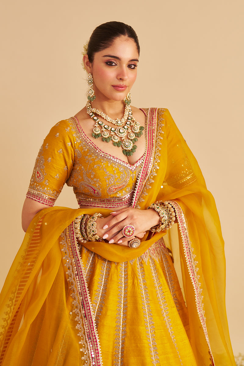AMARA - MUSTARD LEHENGA