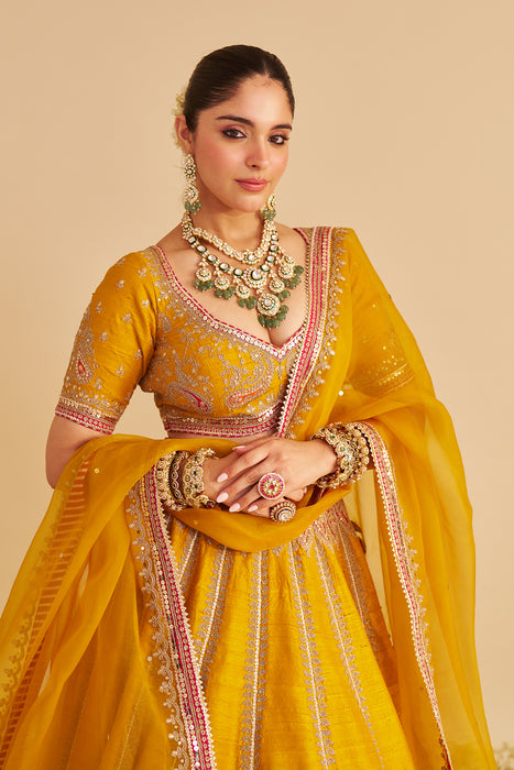 AMARA - MUSTARD LEHENGA