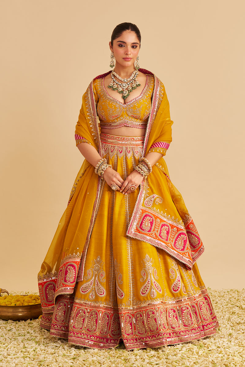 AMARA - MUSTARD LEHENGA