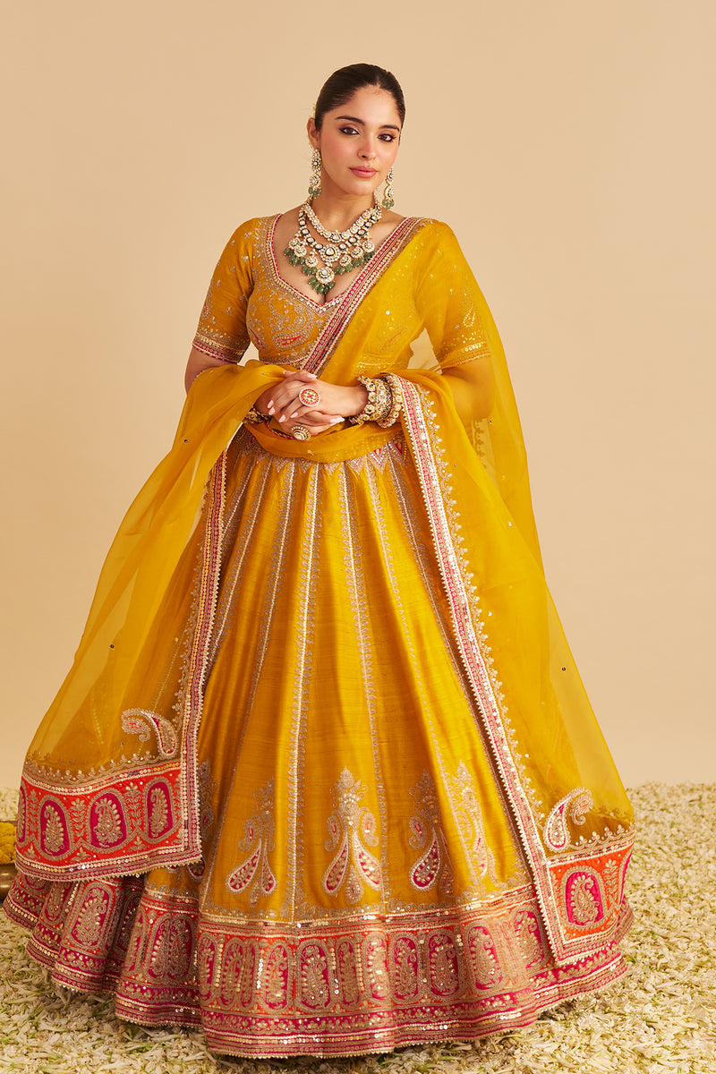 AMARA - MUSTARD LEHENGA