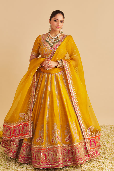 AMARA - MUSTARD LEHENGA