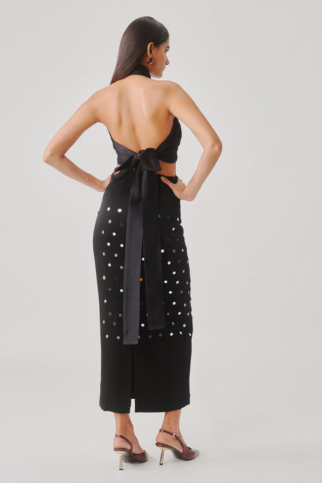 Hope Halter Neck Top in Black